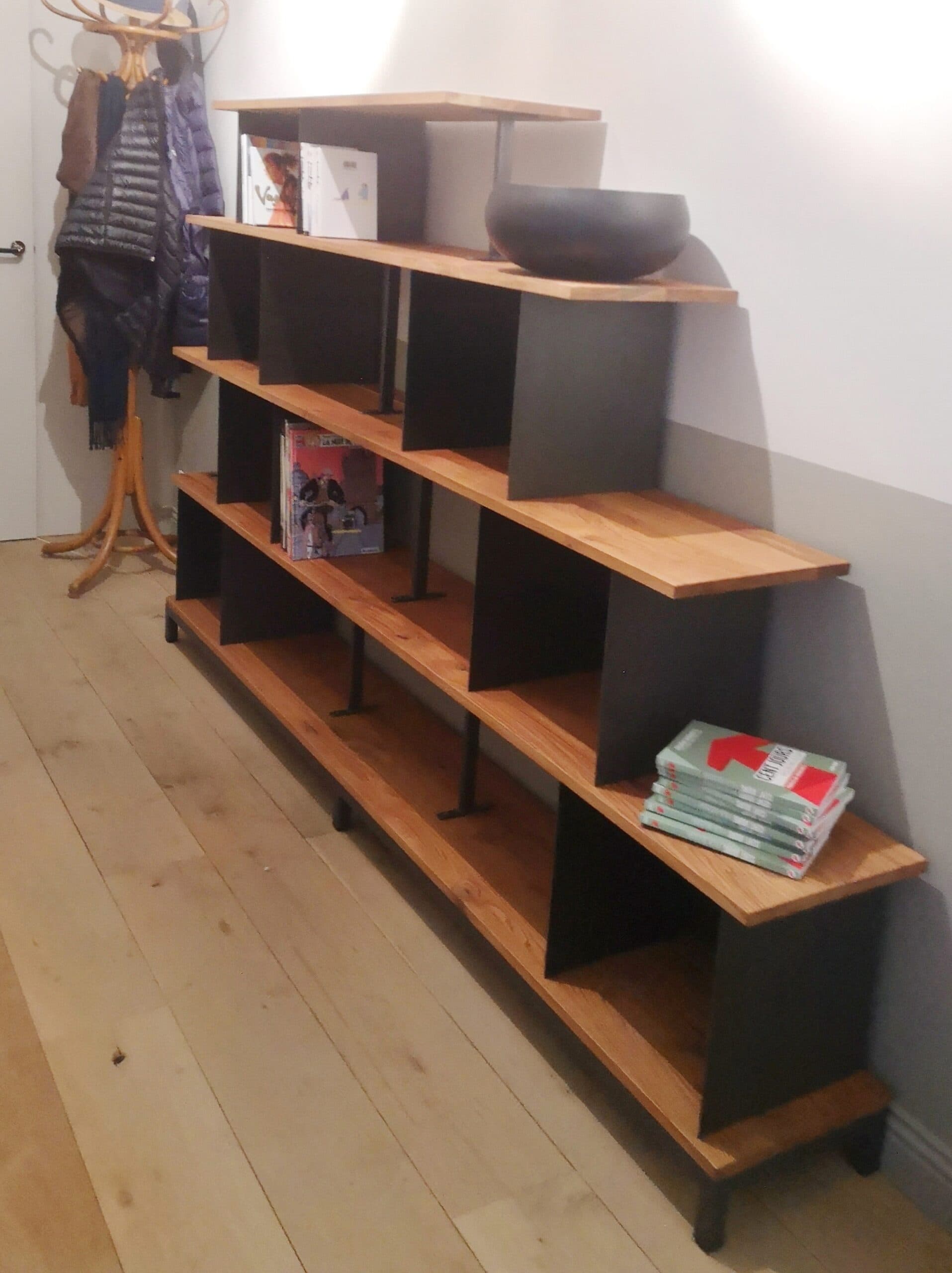 Créative Bibliothèque cubes métal et bois MODULABLE "ULTI"