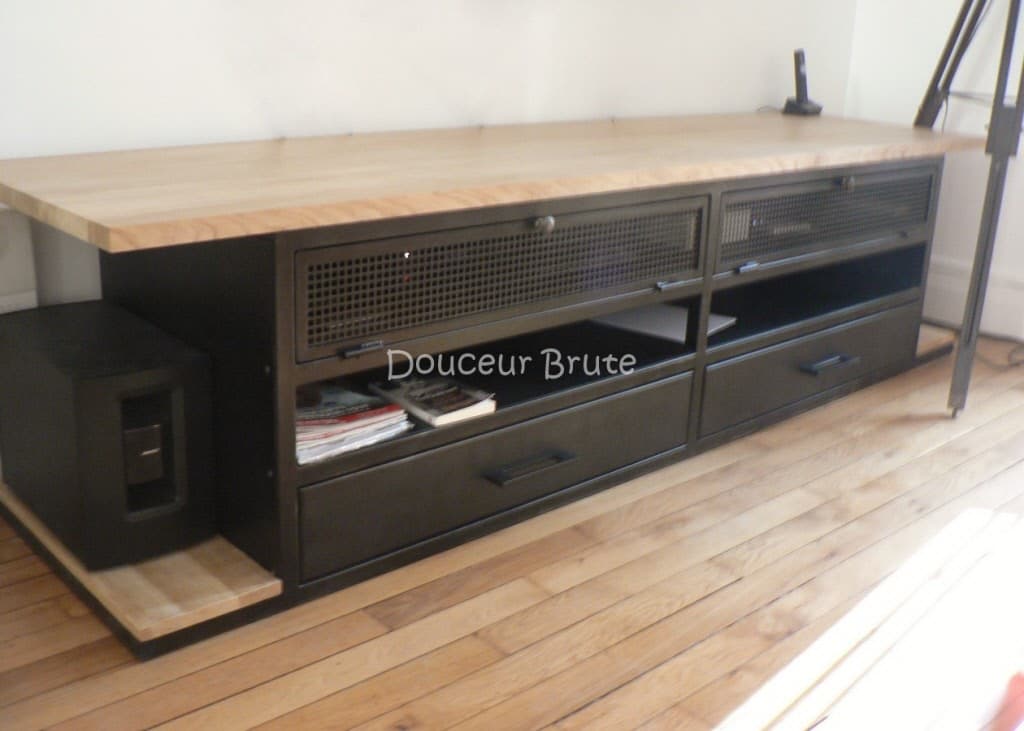 Meuble TV Contemporain sur Mesure "ONDE"