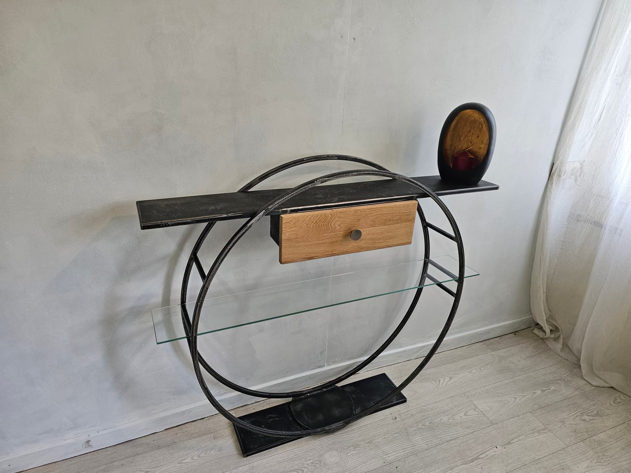 Console design sur mesure avec tiroir "Double ronde"