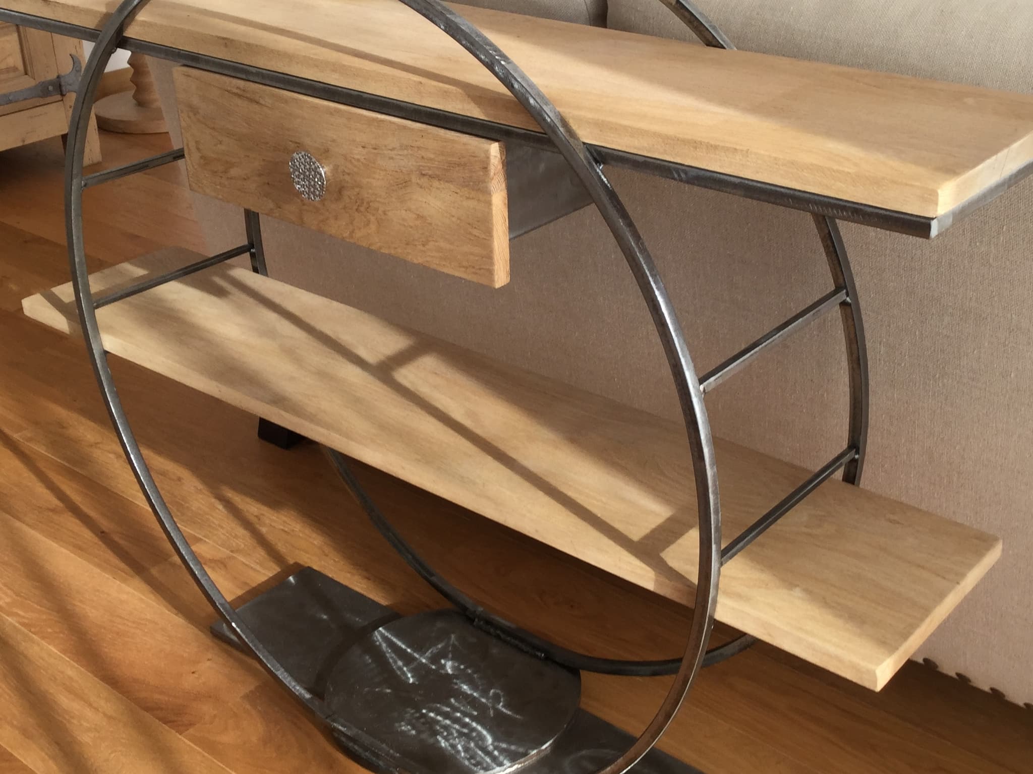 Console design sur mesure avec tiroir "Double ronde"