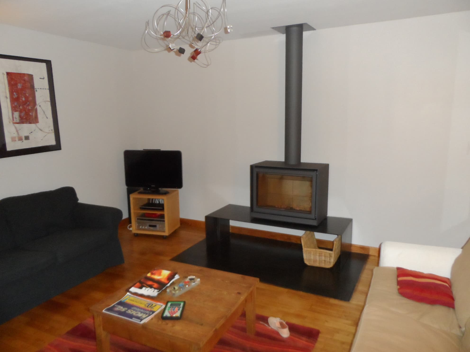 Banc pour poêle bois en métal sur mesure "ULTIMO" 