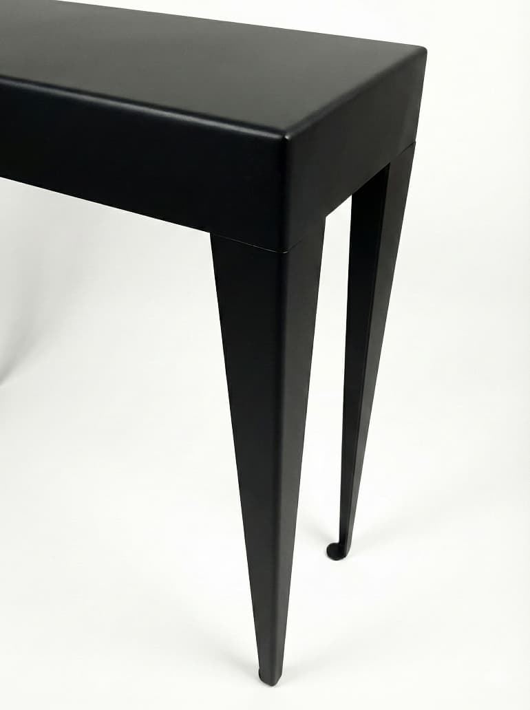 Console d'entrée design noir en métal - Meuble chic "FUSEAU"