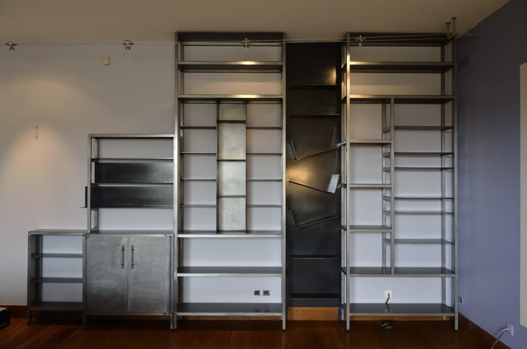 Bibliothèque sur Mesure en Métal "XXL ARGENT"