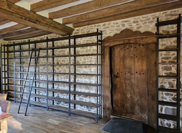 Bibliothèque Industrielle en Métal et Bois Massif "CHAUMONT" – Image 11