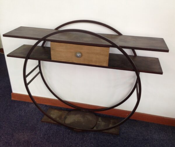 Console design " DOUBLE RONDE" avec tiroir – Image 3