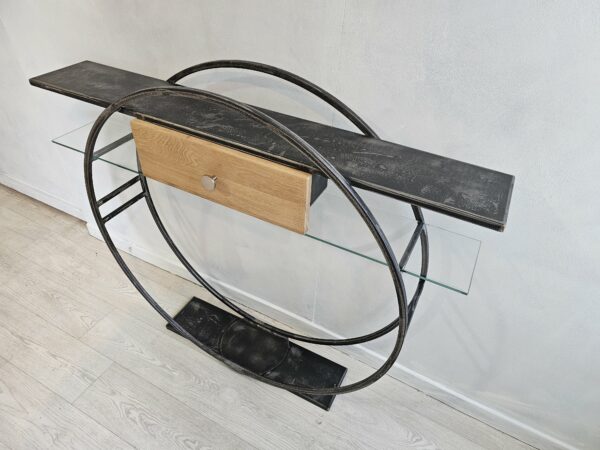Console design " DOUBLE RONDE" avec tiroir – Image 8