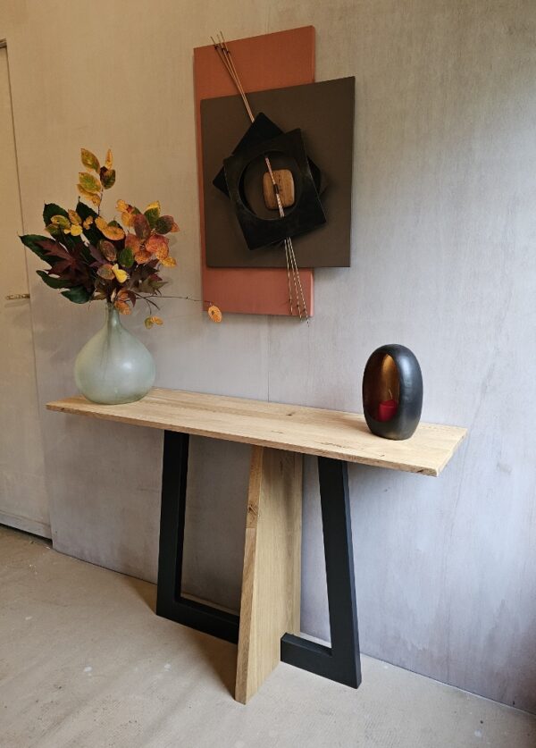 Une nouvelle création pour votre intérieur la console Bois massif et métal sur mesure "HARMONIE" – Image 4