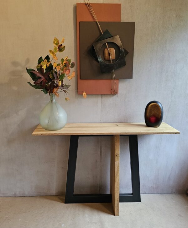 Une nouvelle création pour votre intérieur la console Bois massif et métal sur mesure "HARMONIE" – Image 3