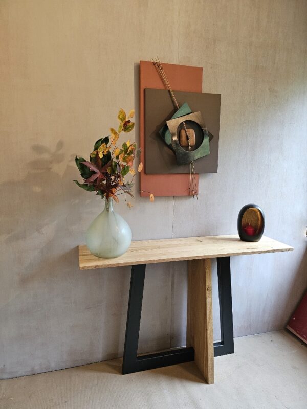 Une nouvelle création pour votre intérieur la console Bois massif et métal sur mesure "HARMONIE" – Image 2