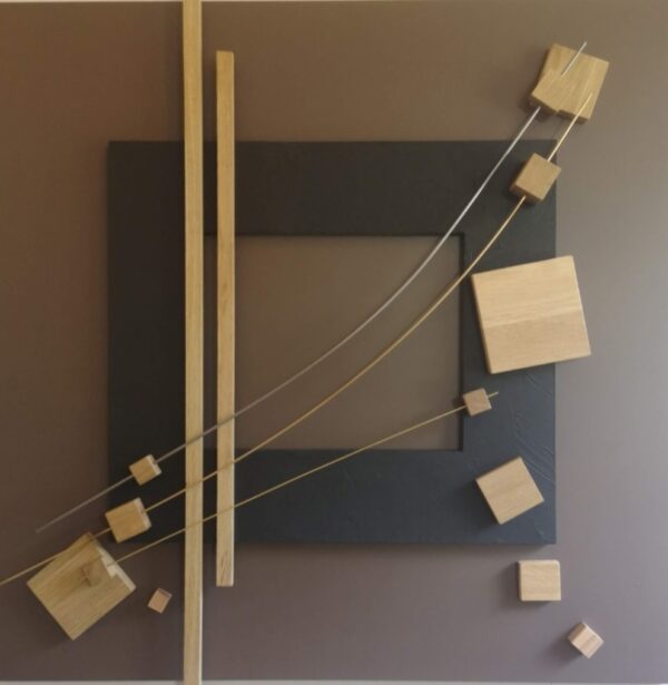 Tableau sculpture grand carré décoxl "Infini Legno"