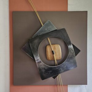 Tableau sculpture rectangulaire "Abstrait" décoration murale en volumes